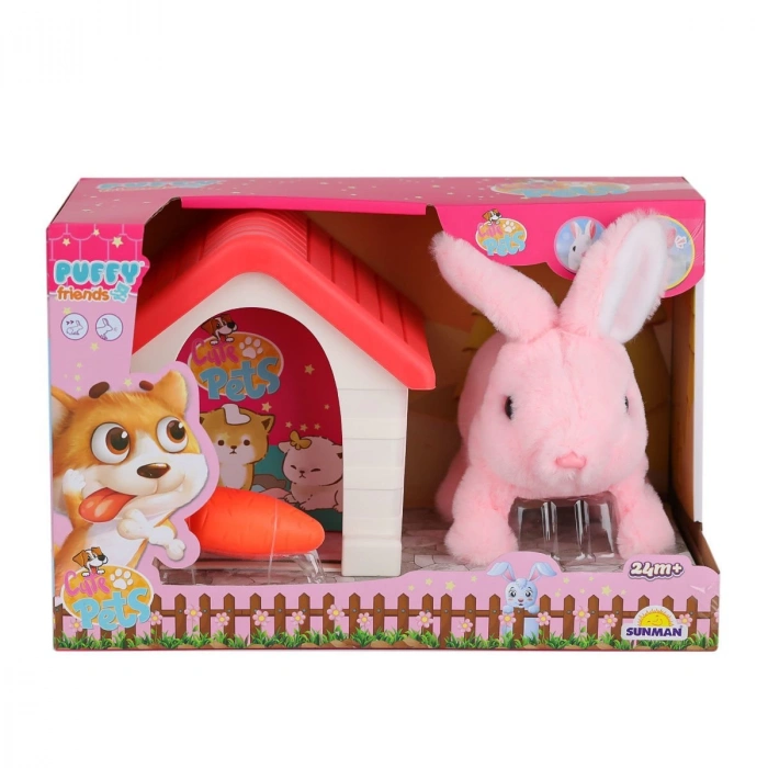 4250 Sesli Hareketli Kulübeli Sevimli Tavşan -Sunman