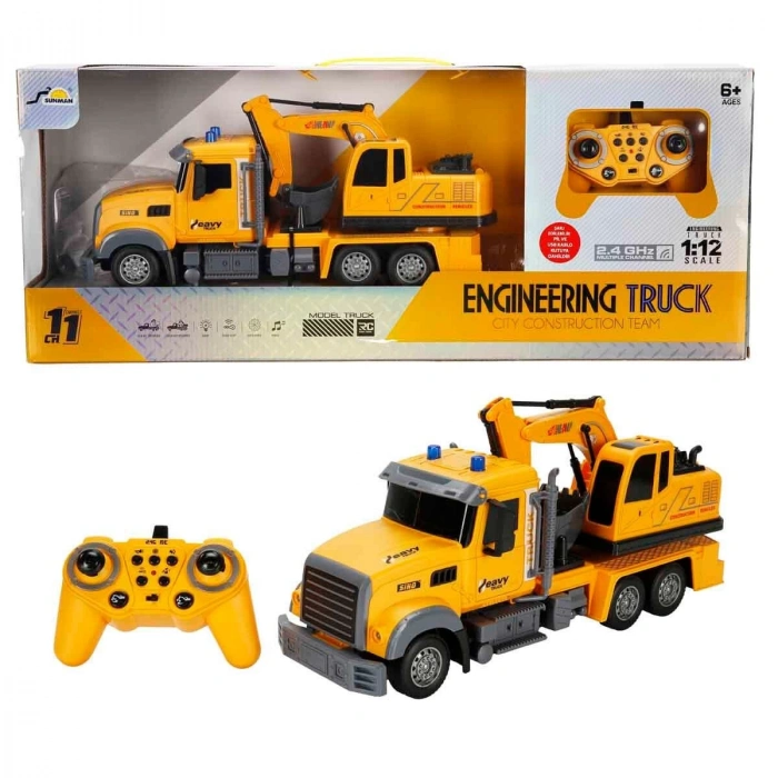 5093 SUN-RST-RC İŞ MAKİNESİ 1 12 İNŞAAT FF SES IŞIK 3 7V  USB 2 4 GHZ