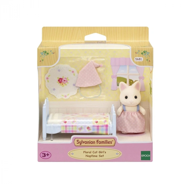 5681 Sylvanian Families Çiçekli Kedi Kızın Uyku Seti +3 yaş