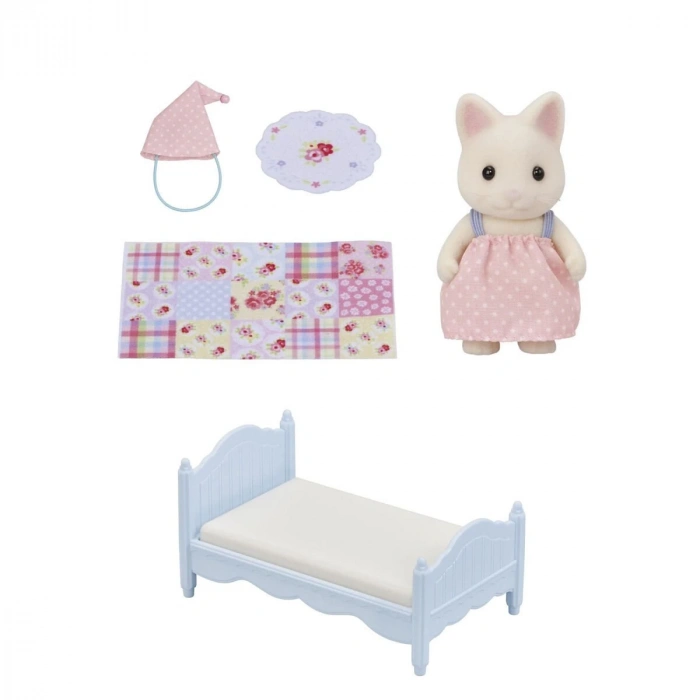 5681 Sylvanian Families Çiçekli Kedi Kızın Uyku Seti +3 yaş