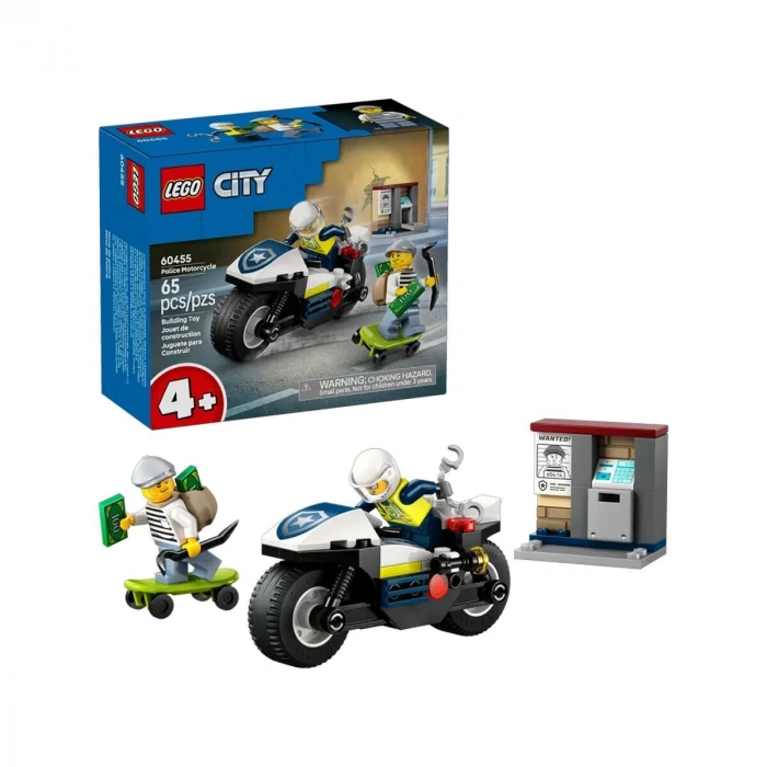 60455 Lego City Polis Motosikleti Takibi 65 parça +4 yaş