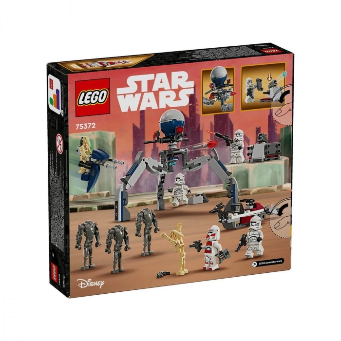 75372 Lego Star Wars Klon Trooper ve Savaş Droidi Savaş Paket 215 parça +7 yaş
