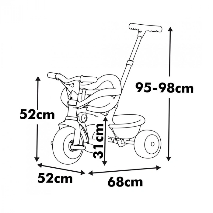 7600740419 Be Move Comfort Tricycle Pink