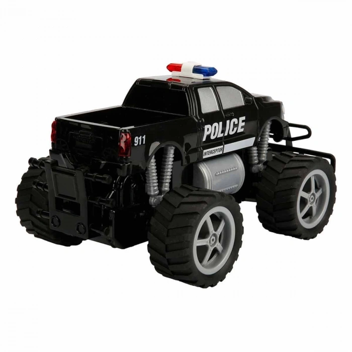 80022  Uzaktan Kumandalı Jumbo Wheels Usb Şarjlı Işıklı Polis Arabası 1:18