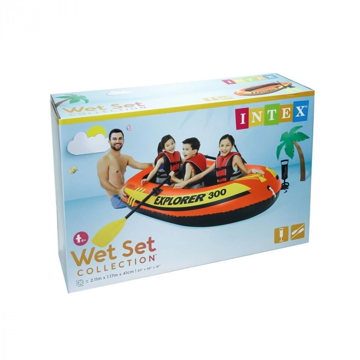 IB58332 Intex Explorer Bot 300 Set (Kürek-Pompa) 211x117x41 cm