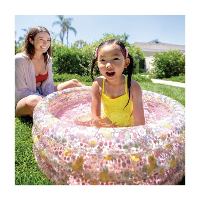 IH58427 Intex 3 Boğumlu Çiçek Desenli Bebek Havuzu 86x25cm