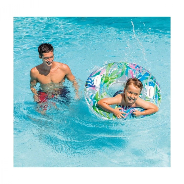 ISC58263 Intex Tutmaçlı Desenli Simit 97 cm