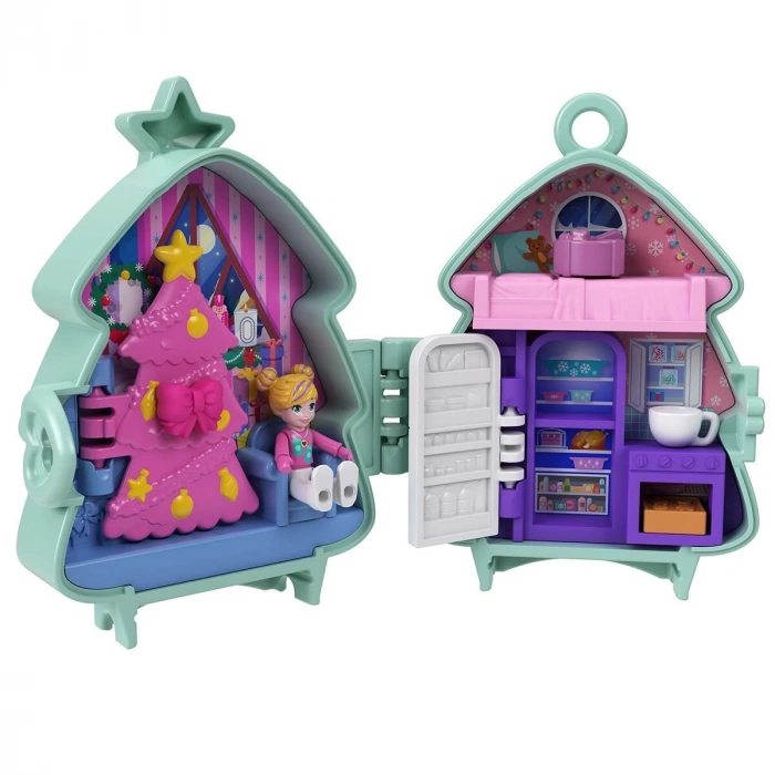 JGM53 Polly Pocket Sevimli Yılbaşı 2li Paket Oyun Seti
