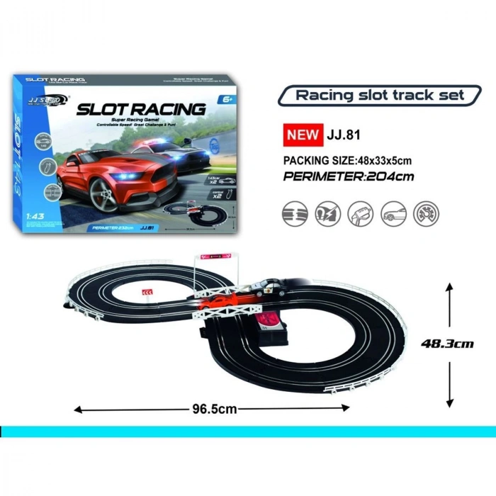 JJ 81-1 Kumandalı 2 Araçlı Yarış Seti 1:43 -Vardem