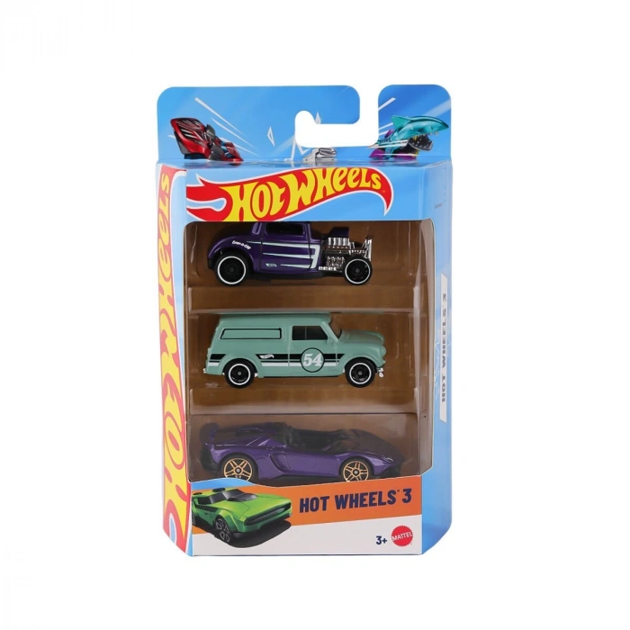 K5904 Hot Wheels 3lü Araba Seti
