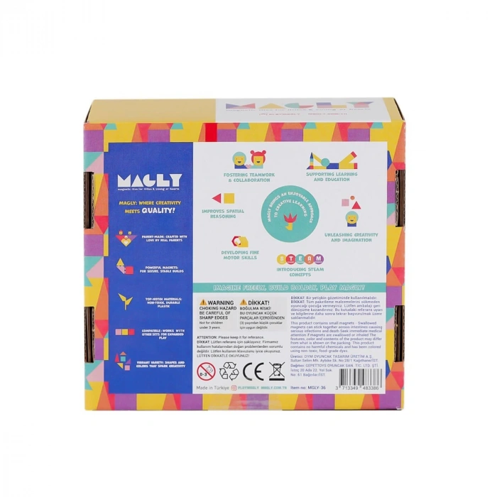 MLG-36 Manyetik Blok 36 Parça -Gepettoys