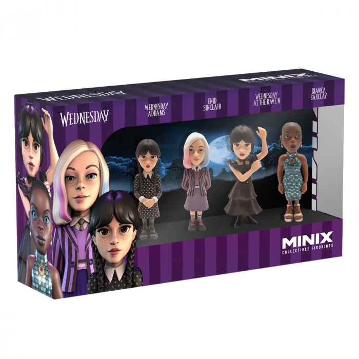 MNXH8000 Minix Wednesday 4lü Figür - Koleksiyon Figürü