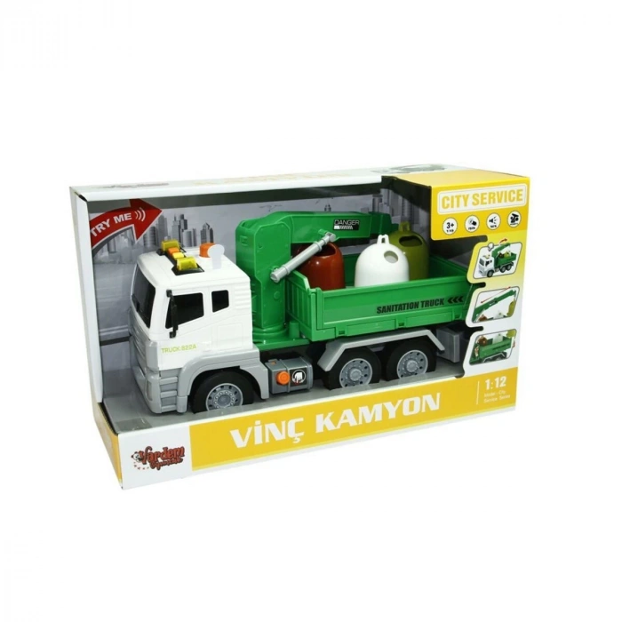 WY813A WY822A 1 12 SÜRTMELİ SESLİ IŞIKLI AKS VİNÇ KAMYON