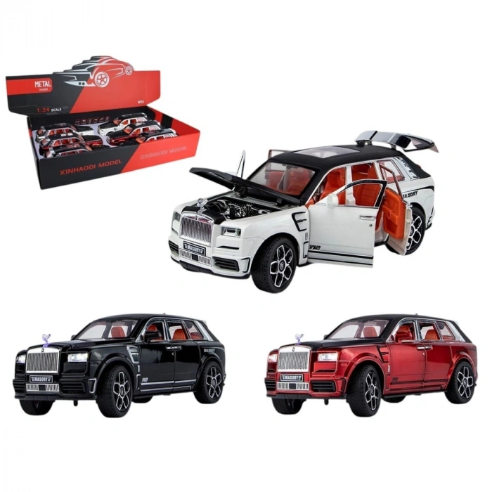 ZHD-B2408 -Vardem Çek Bırak Işıklı ve Sesli Kapıları Açılan MRS Polis Araba 1:24