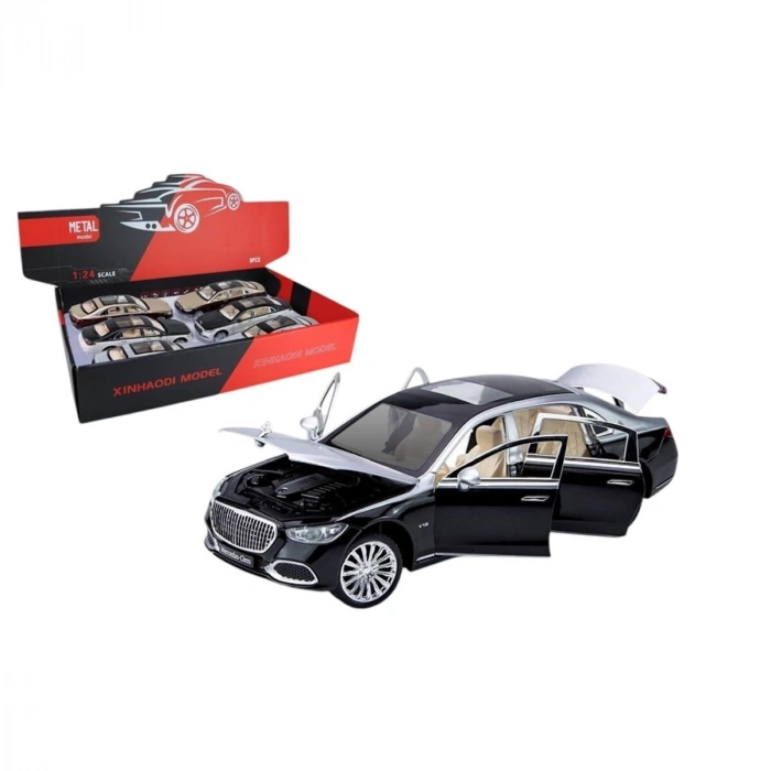 ZHD-B2409 - Vardem  Çek Bırak Işıklı ve Sesli Model MB Metal Araba 1:24