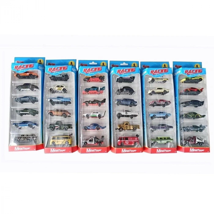 ZQ11316-Vardem Kartela 1:64 Metal 6 Parça Araba Seti