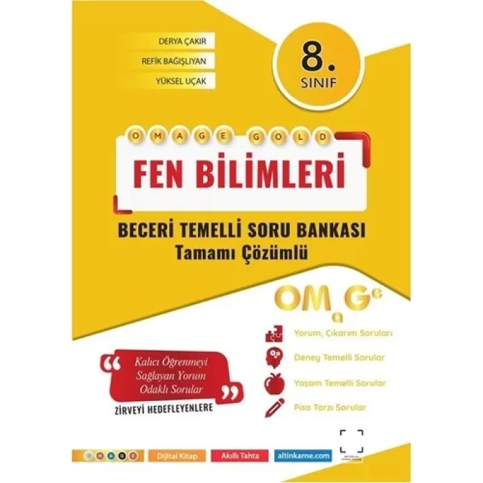 Omage 8.Sınıf Gold Fen Bilimleri Soru Bankası