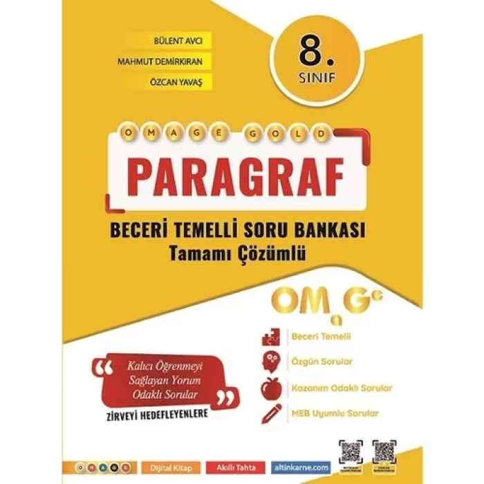 Omage 8.Sınıf Gold Paragraf Soru Bankası