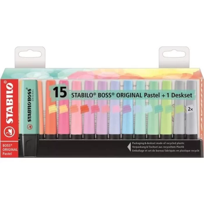 Umur Stabılo Boss Pastel Fosforlu Kalem 15 Li Set 7015-02-5 51000903