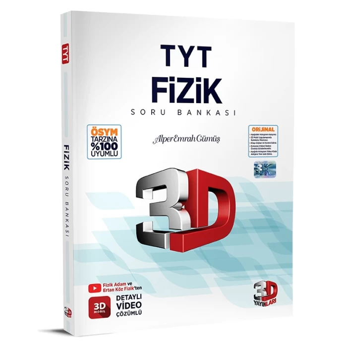 3D Tyt Fizik Soru Bankası 2024-25