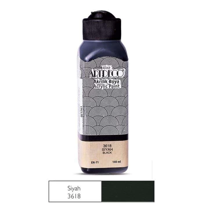 Artdeco Akrilik Ahşap Boya 140 Ml Siyah Y-070r-3618