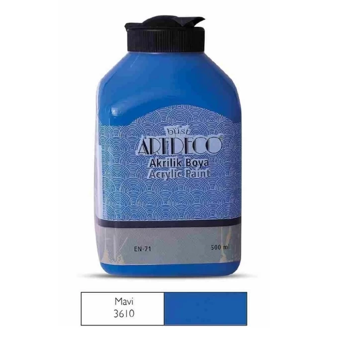 Artdeco Akrilik Boya 500 Ml Mavi Y-070l-3610