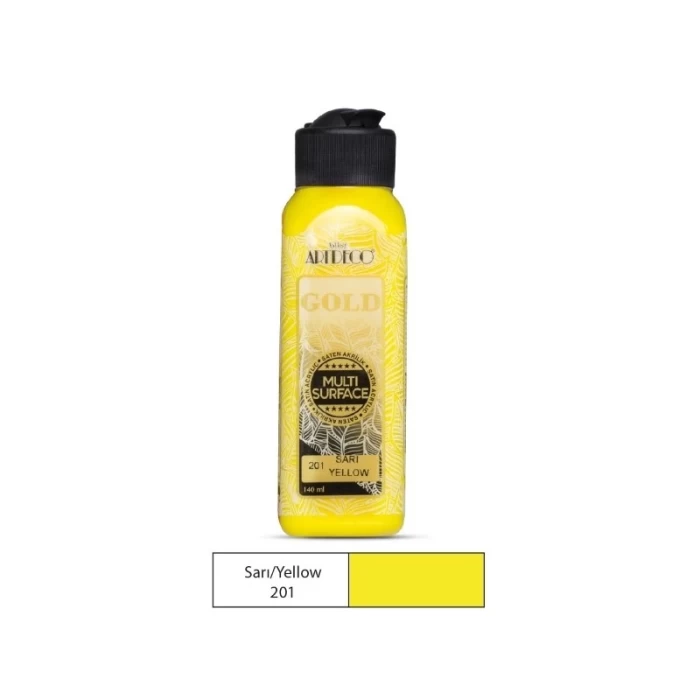 Artdeco Gold Multi Surface Akrilik Boya 140 Ml Sarı 201