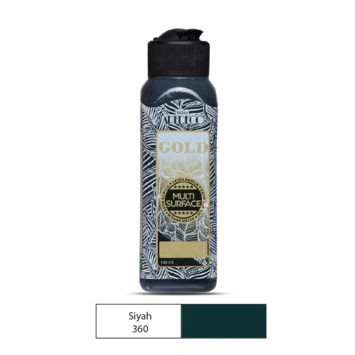 Artdeco Gold Multi Surface Akrilik Boya 140 Ml Siyah 360