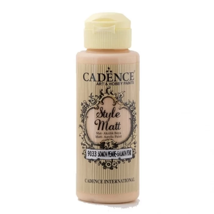 Cadence Style Mat Akrilik Boya S-9033 Somon Pembe 120ml