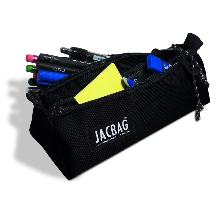 JacBag Kalemlik Dual Prime-Çift Bölmeli Üçgen Siyah Jac-02