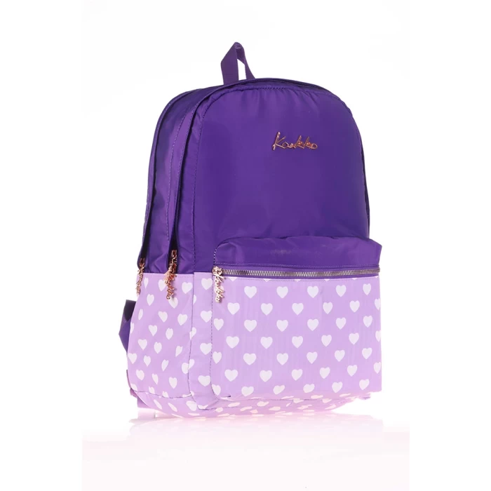 Kaukko Soft Floral Sırt Çantası Purple K1492