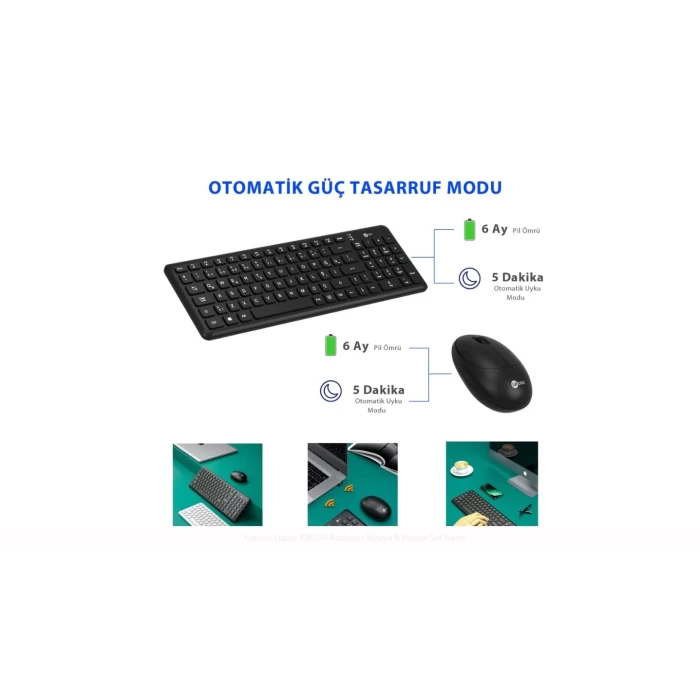 Lecoo Klavye Mouse Set Kw-204