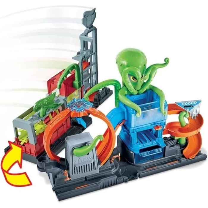 Mattel Hot Wheels Dev Ahtapot İle Araba Yıkama Oyun Setİ GTT96