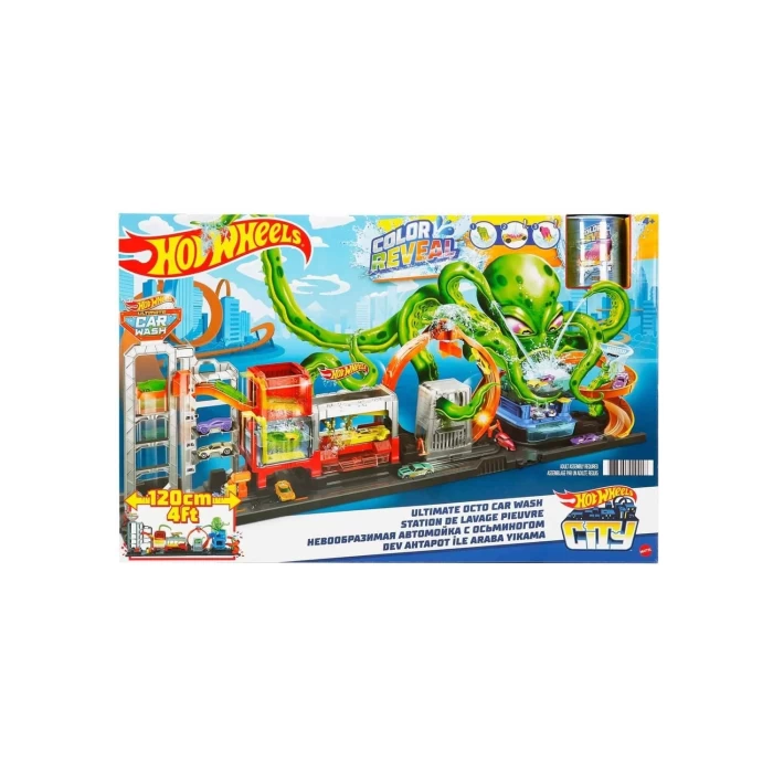 Mattel Hot Wheels Dev Ahtapot İle Araba Yıkama Oyun Setİ GTT96