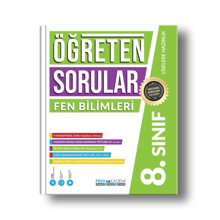 Pruva 8.Sınıf Fen Bilimleri Öğreten Sorular Soru Bankası