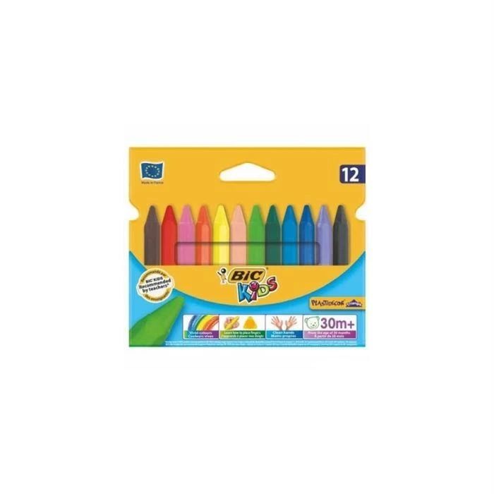 Bic Pastel Boya Üçgen Mum Boya 12 Li 8297733