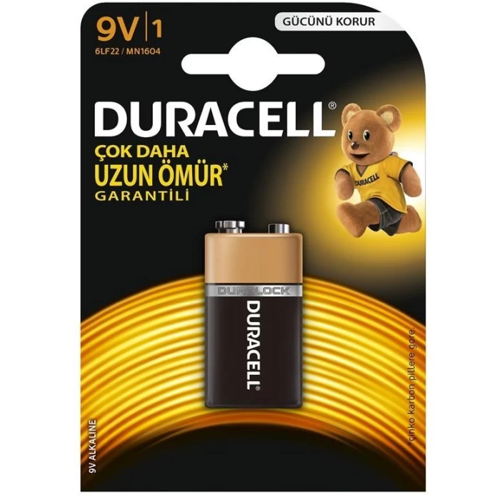 Duracell Pil 9v 6lr61 (2017) **tek