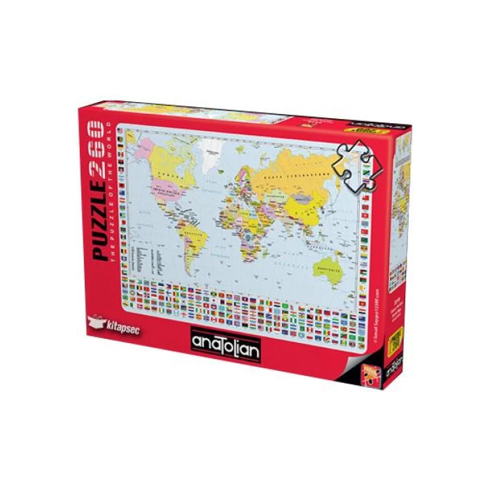 Anatolian Puzzle 260 Parça Dünya Haritası / World Map Ana.3319