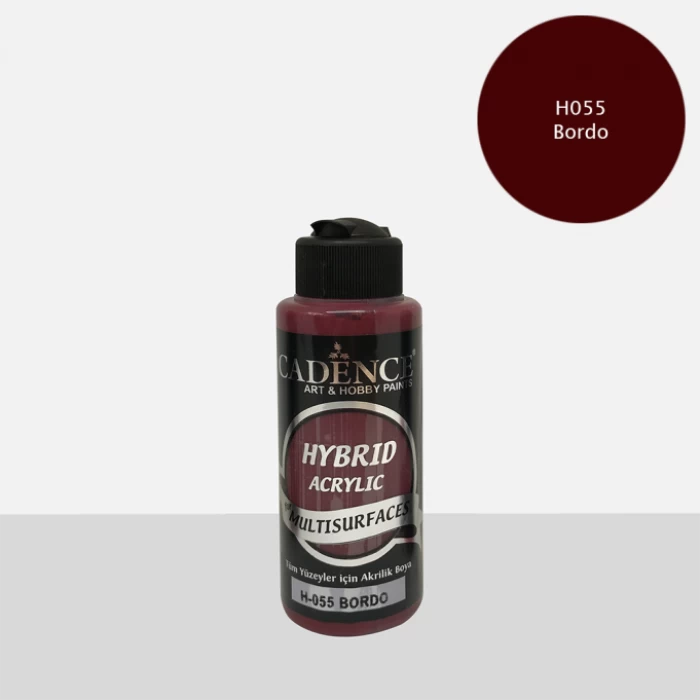 Cadence Hybrid Akrilik Multısurfaces H-055 Bordo 120ml