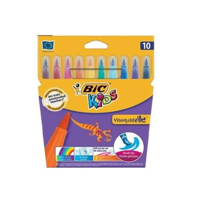 Bic Keçeli Boya Kalemi Fırça Uçlu 10 Lu 8289641