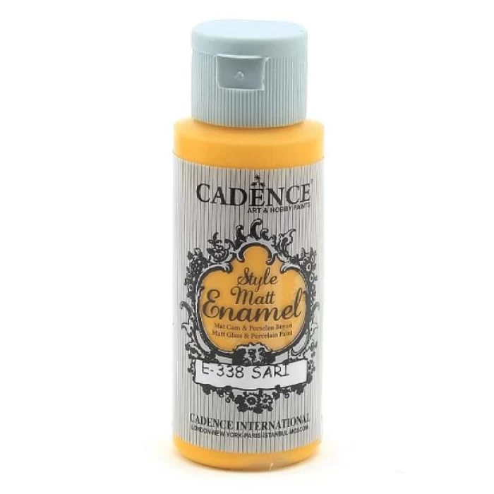 Cadence Style Mat Akrilik Boya E-338 Sarı 120ml