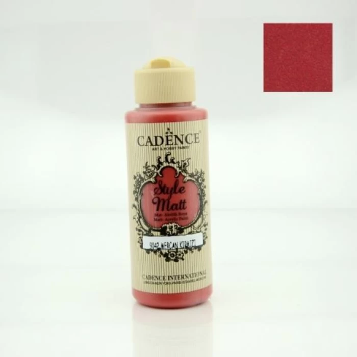 Cadence Style Mat Akrilik Boya S-9042 Mercan Kırmızı 120ml