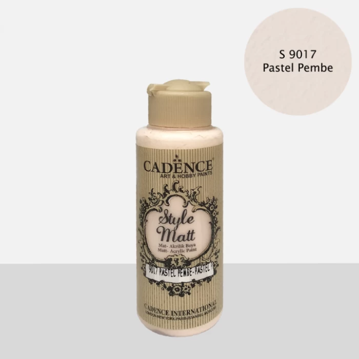 Cadence Style Mat Akrilik Boya S-9017 Pastel Pembe120ml