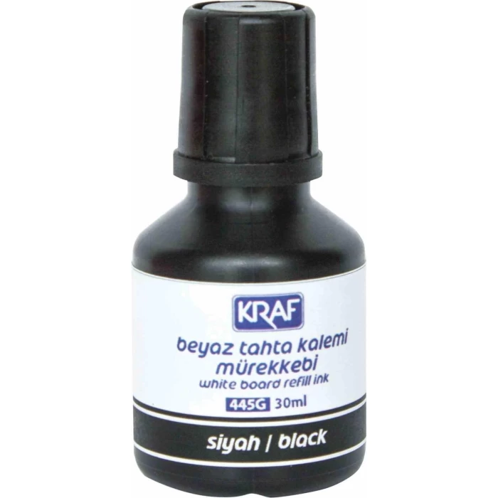 Kraf Beyaz Tahta Kalem Mürekkebi 30ml Siyah 445g