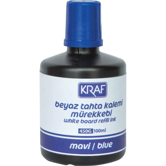 Kraf Beyaz Tahta Kalem Mürekkebi 100 Ml Mavi 450g