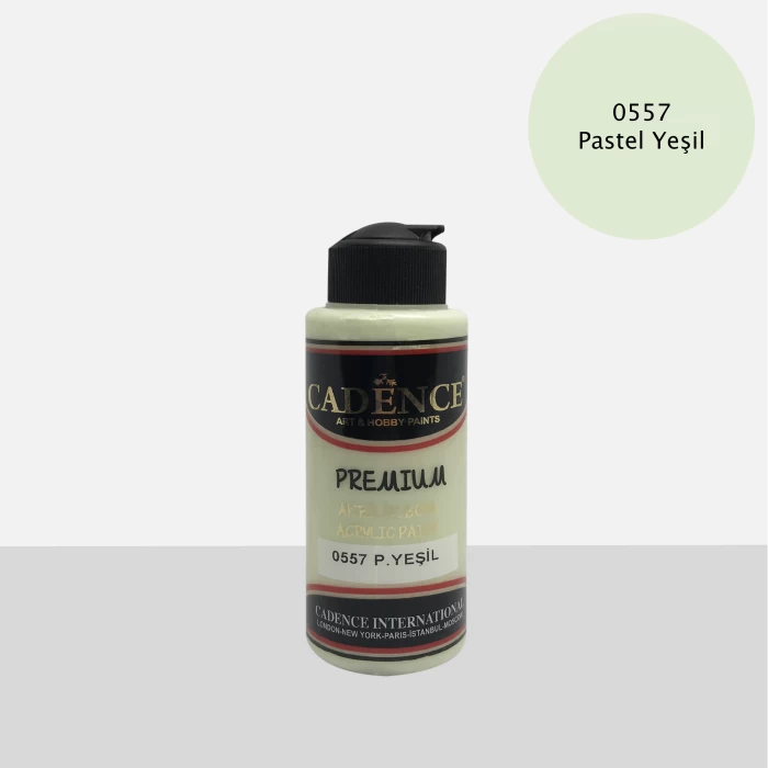 Cadence 120 Ml Su Bazlı  Premiım Akrilik Boya 0557 Pastel Yeşili