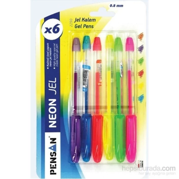 Pensan My-King Neon Jel Kalem 6Lı 2227