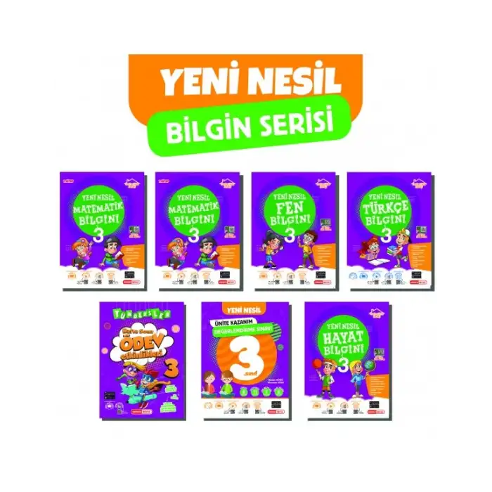 Kırmızıbeyaz 3.Sınıf Yeni Nesil Bilgin Serisi Set 7 Kitap 2023-24