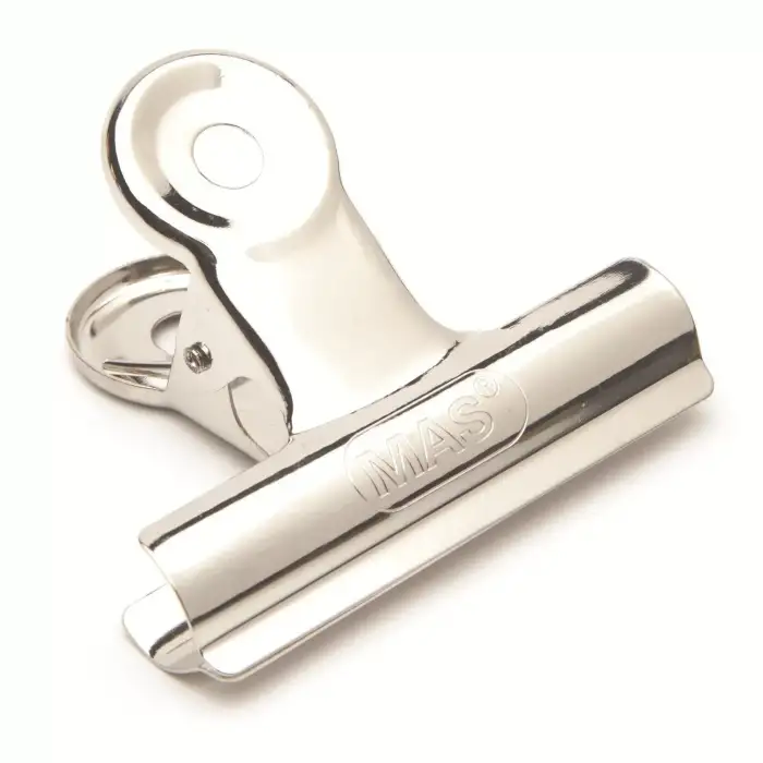 Mas Beyaz Metal Yaylı Kıskaç 40 Mm (Mas:950) 24Lü