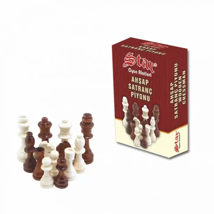 Star Satranç Piyonu Ahşap No:4 Star-1050217